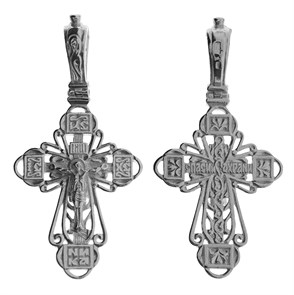 Крест серебряный Ag 925, коллекция Иваново, Родий, 2,84 гр. КРС02242545