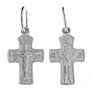 Крест серебряный Ag 925, коллекция Иваново, Родий, 0,91 гр. КРС02242556