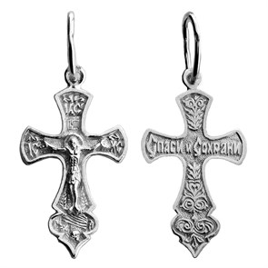 Крест серебряный Ag 925, коллекция Иваново, Родий, 1,36 гр. КРС02242557