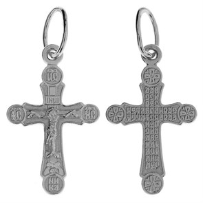 Крест серебряный Ag 925, коллекция Иваново, Родий, 0,86 гр. КРС02242599