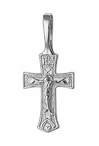 Крест серебряный Ag 925, коллекция Иваново, Родий, 0,71 гр. КРС02242601