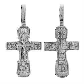 Крест серебряный Ag 925, коллекция Иваново, Родий, 1,85 гр. КРС02242603