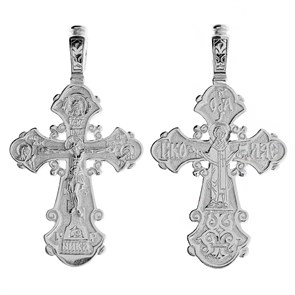 Крест серебряный Ag 925, коллекция Иваново, Родий, 3,88 гр. КРС02242608