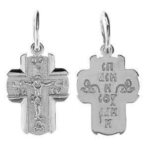 Крест серебряный Ag 925, коллекция Иваново, Родий, 1,34 гр. КРС02242623