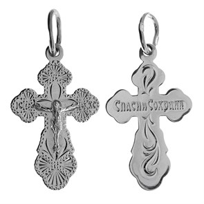 Крест серебряный Ag 925, коллекция Москва златоглавая-2, Родий, 1,47 гр. КРС02242642