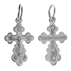 Крест серебряный Ag 925, коллекция Москва златоглавая-2, Родий, 1,22 гр. КРС02242644