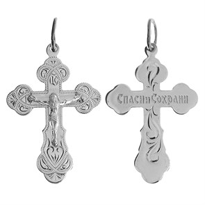 Крест серебряный Ag 925, коллекция Москва златоглавая-2, Родий, 2,06 гр. КРС02242649