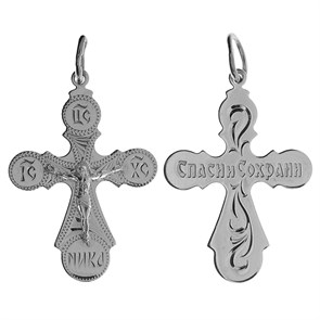 Крест серебряный Ag 925, коллекция Москва златоглавая-2, Родий, 2,25 гр. КРС02242654