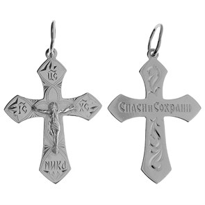 Крест серебряный Ag 925, коллекция Москва златоглавая-2, Родий, 3,3 гр. КРС02242658