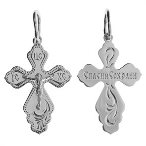 Крест серебряный Ag 925, коллекция Москва златоглавая-2, Родий, 1,44 гр. КРС02242660