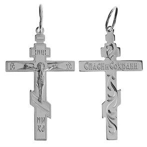 Крест серебряный Ag 925, коллекция Москва златоглавая-2, Родий, 3,1 гр. КРС02242664