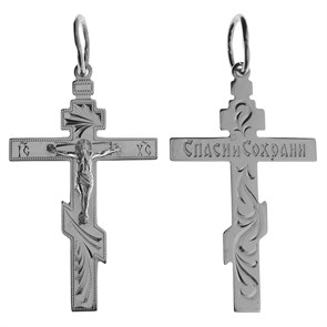 Крест серебряный Ag 925, коллекция Москва златоглавая-2, Родий, 2,92 гр. КРС02242665