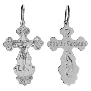 Крест серебряный Ag 925, коллекция Москва златоглавая-2, Родий, 2,85 гр. КРС02242666