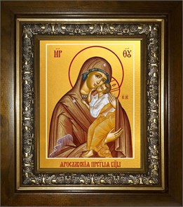 Ярославская икона Божией Матери 14х18 в киоте 20х24 km_25_243