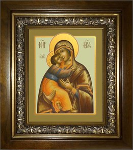 Владимирская икона Божией Матери 14х18 в киоте 20х24 km_25_248