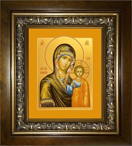 Казанская икона Божией Матери 14х18 в киоте 20х24 km_25_258