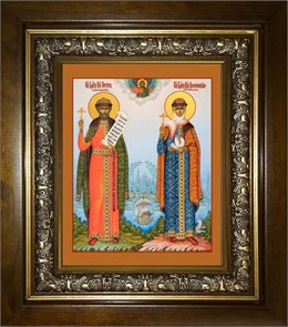 Петр и Феврония святые благоверные князья 14х18 в киоте 20х24 km_25_291