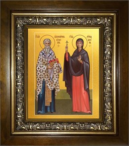 Киприан и Иустина 14х18 в киоте 20х24 km_25_306