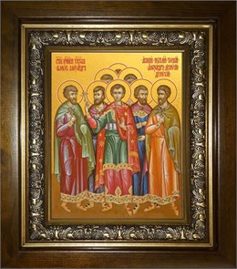 Собор мучеников Кесарийских 14х18 в киоте 20х24 km_25_357