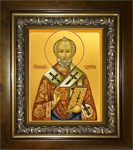 Николай чудотворец, архиепископ Мир Ликийских, святитель 14х18 в киоте 20х24 km_25_365