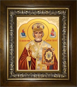 Николай чудотворец, архиепископ Мир Ликийских, святитель 14х18 в киоте 20х24 km_25_367