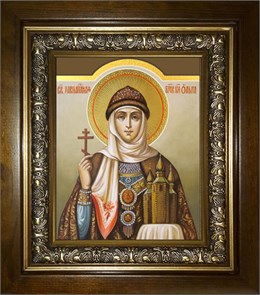 Ольга равноапостольная великая княгиня 14х18 в киоте 20х24 km_25_476