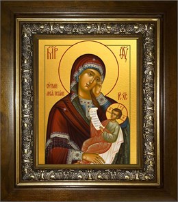 Утоли мои печали, икона Божией Матери 14х18 в киоте 20х24 km_25_583