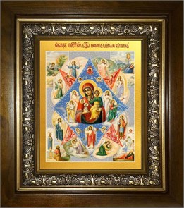 Неопалимая Купина, икона Божией Матери 14х18 в киоте 20х24 km_25_592