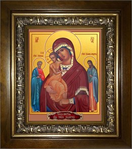 Трех радостей икона Божией Матери 14х18 в киоте 20х24 km_25_594