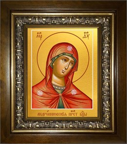 Андрониковская икона Божией Матери 14х18 в киоте 20х24 km_25_601