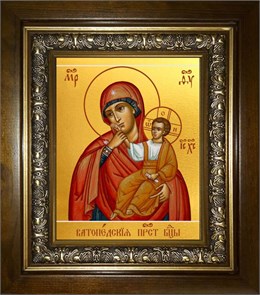 Ватопедская икона Божией Матери 14х18 в киоте 20х24 km_25_604