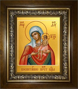 Воспитание, икона Божией Матери 14х18 в киоте 20х24 km_25_608
