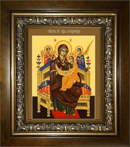 Всецарица икона Божией Матери 14х18 в киоте 20х24 km_25_625