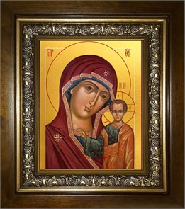Казанская икона Божией Матери 14х18 в киоте 20х24 km_25_646
