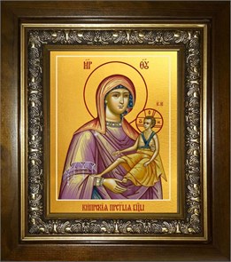 Кипрская икона Божией Матери 14х18 в киоте 20х24 km_25_649
