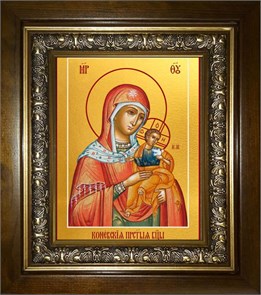 Коневская икона Божией Матери 14х18 в киоте 20х24 km_25_651