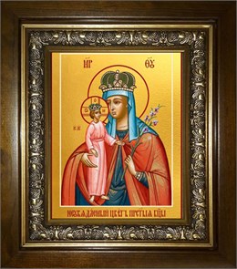 Неувядаемый цвет, икона Божией Матери 14х18 в киоте 20х24 km_25_660