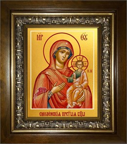 Смоленская икона Божией Матери 14х18 в киоте 20х24 km_25_673