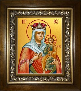 Цареградская икона Божией Матери 14х18 в киоте 20х24 km_25_691