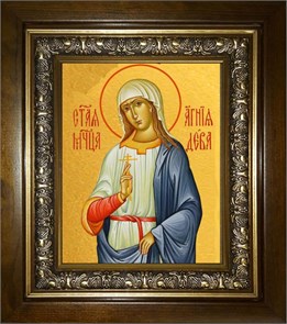 Агния Римская дева мученица 14х18 в киоте 20х24 km_25_740