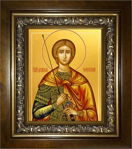 Димитрий Солунский великомученик 14х18 в киоте 20х24 km_25_744