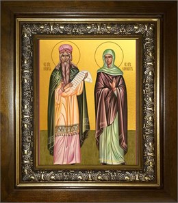 Захария и Елисавета праведные 14х18 в киоте 20х24 km_25_876