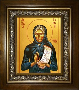 София (Хотокуриду), преподобная 14х18 в киоте 20х24 km_25_899