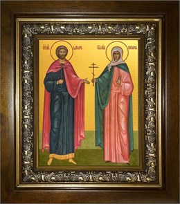 Адриан и Наталия мученики 14х18 в киоте 20х24 km_25_925