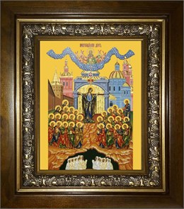 Непроходимая дверь икона Божией Матери 14х18 в киоте 20х24 km_25_978