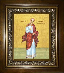 Агафия Панормская Святая мученица 14х18 в киоте 20х24 km_25_980