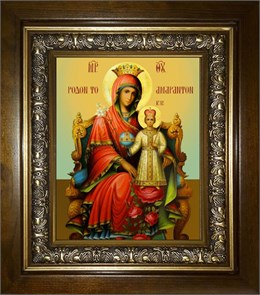 Неувядаемая роза, икона Божией Матери 14х18 в киоте 20х24 km_25_1043