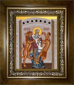 Игнатий Богоносец Антиохийский, епископ, священномученик 14х18 в киоте 20х24 km_25_1213