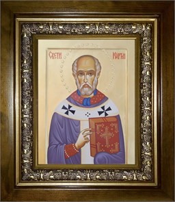Мартин Милостивый, Турский, епископ 14х18 в киоте 20х24 km_25_1259