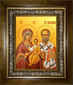 Оковецкая икона Божией Матери 14х18 в киоте 20х24 km_25_1330